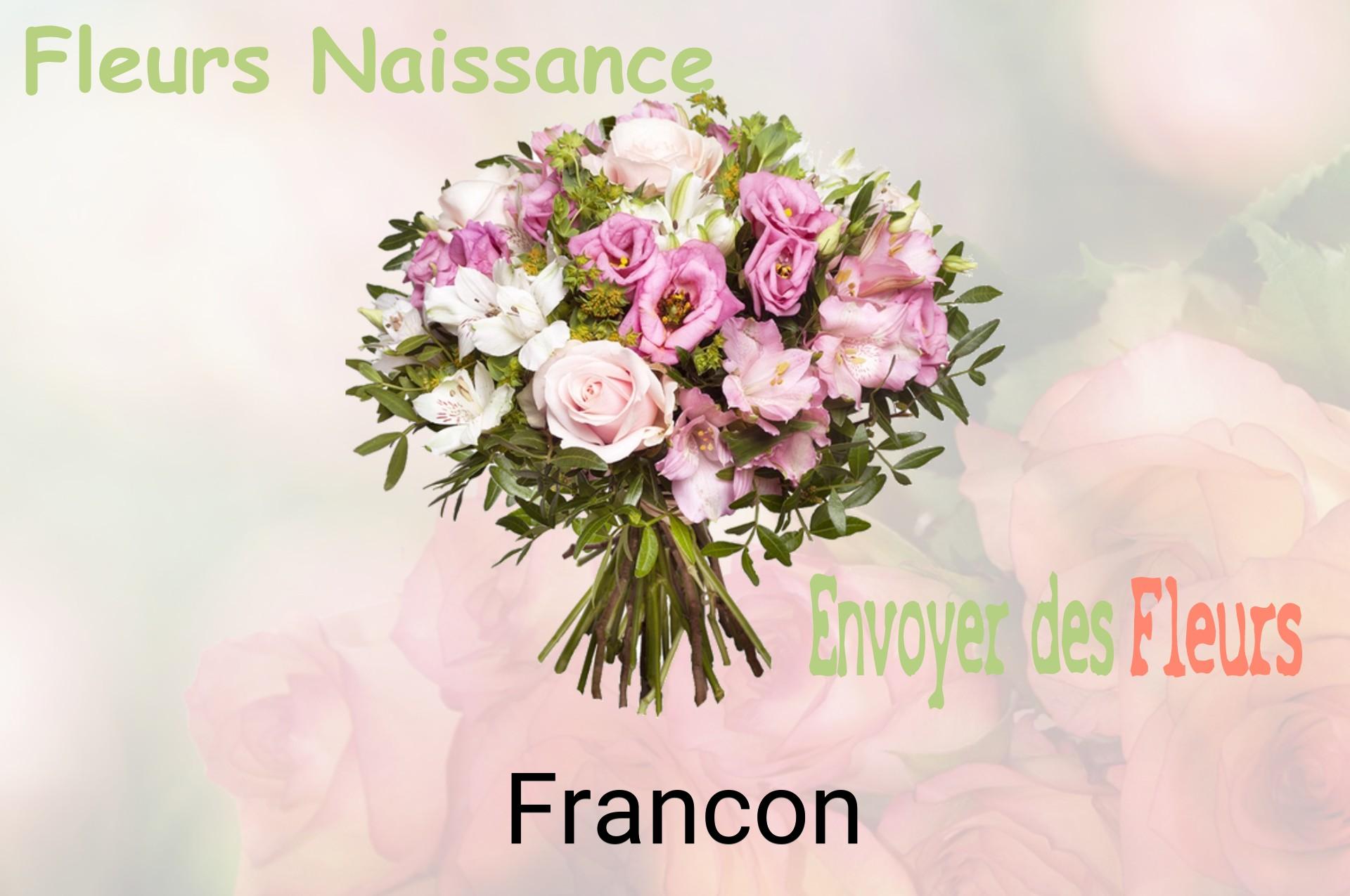 Bouquet de fleurs de naissance livré à Francon